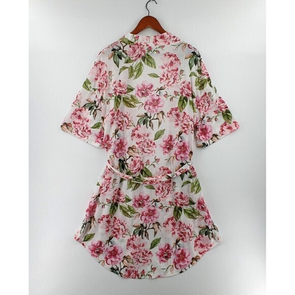 Show Me Your Mumu Brie Robe Women One Size Pink Garden of Blooms Flowy - Picture 4 of 10